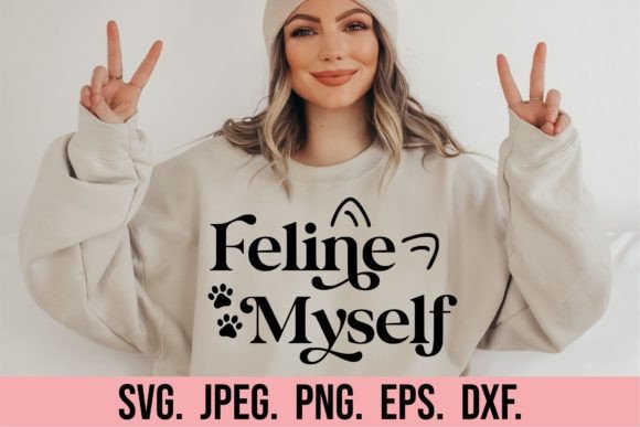 Feline Myself SVG - A Playful Embroidery Design for Real Projects