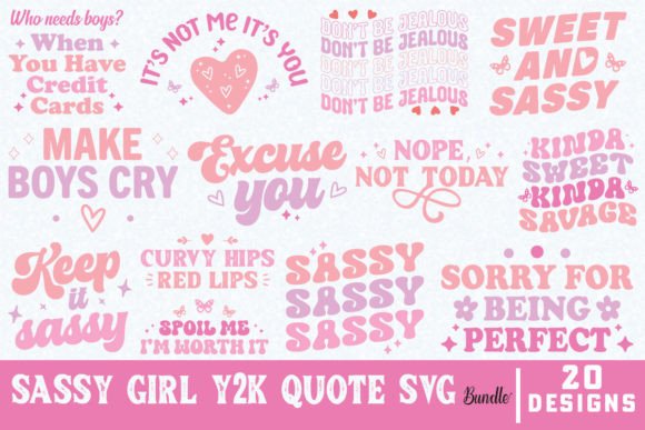 Sassy Girl Y2K Quote SVG Design Bundle Review