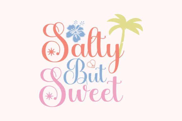 Summer Beach Quote SVG Design-Salty but